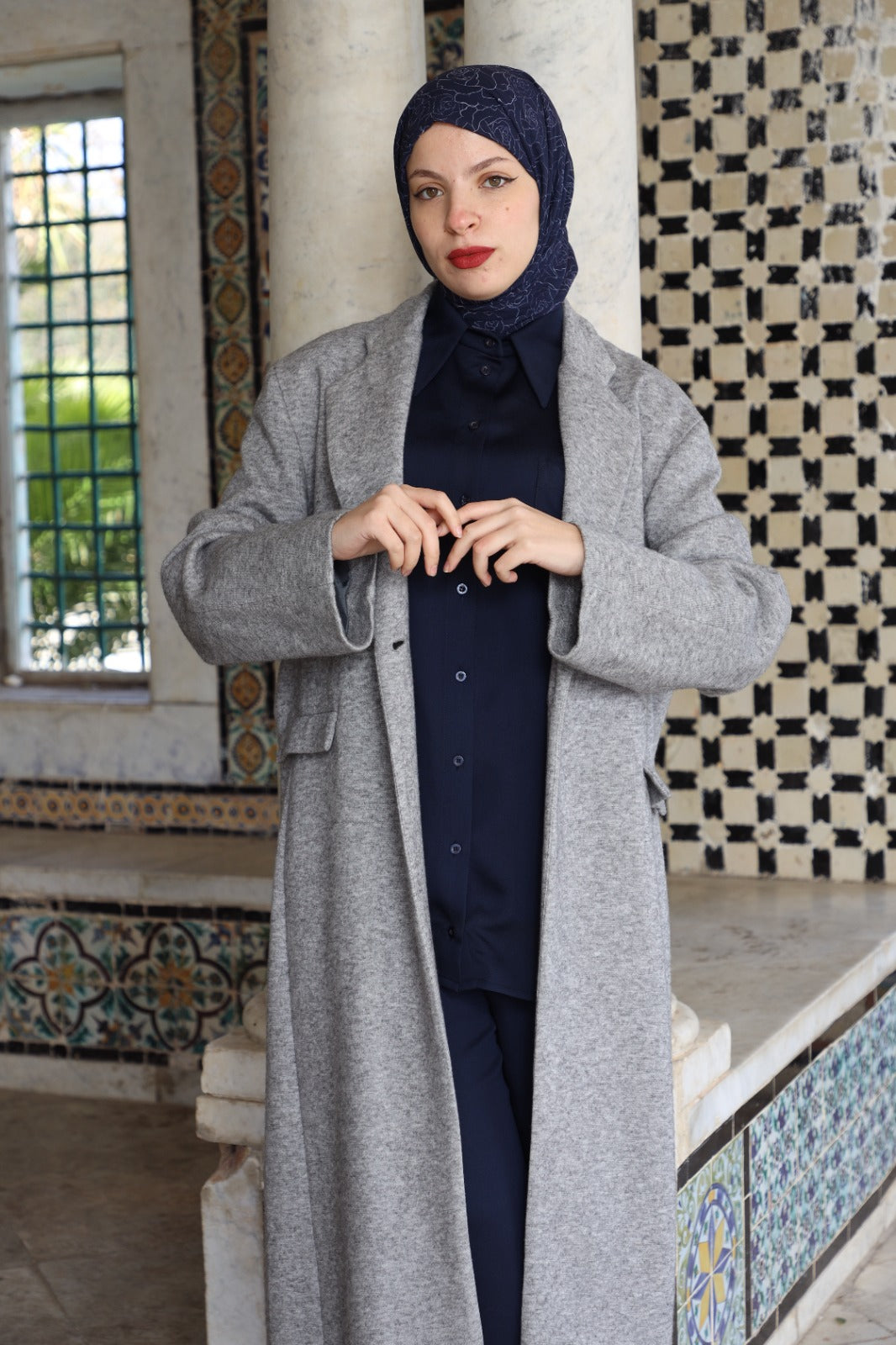 Manteau Long Oversize "L'Intemporel" Gris